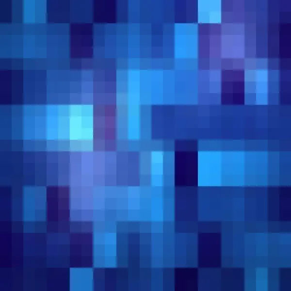 Astratto Vettore Quadrato Pixel Mosaico Sfondo Blu — Vettoriale Stock