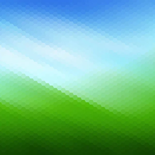 Grön Och Blå Vektor Abstrakt Bakgrund Hexagonkonstruktion — Stock vektor
