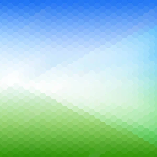 緑と青のベクトルの抽象的な背景 六角形のデザイン — ストックベクタ