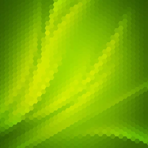 背景に多角形の六角形の緑のグラデーション テクスチャ背景 ベクターイラスト Eps10 — ストックベクタ