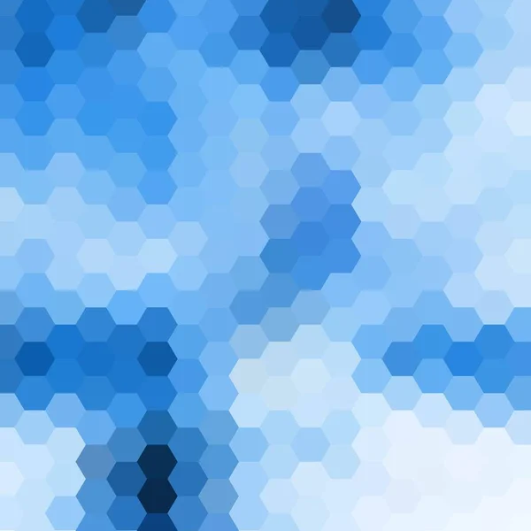 蓝色矢量抽象背景 六边形设计 多角形风格 马赛克 — 图库矢量图片