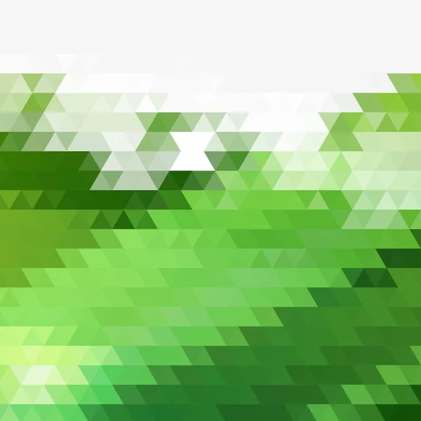 Fundo Vetorial Abstrato Verde Design Triangular Layout Para Apresentação — Vetor de Stock