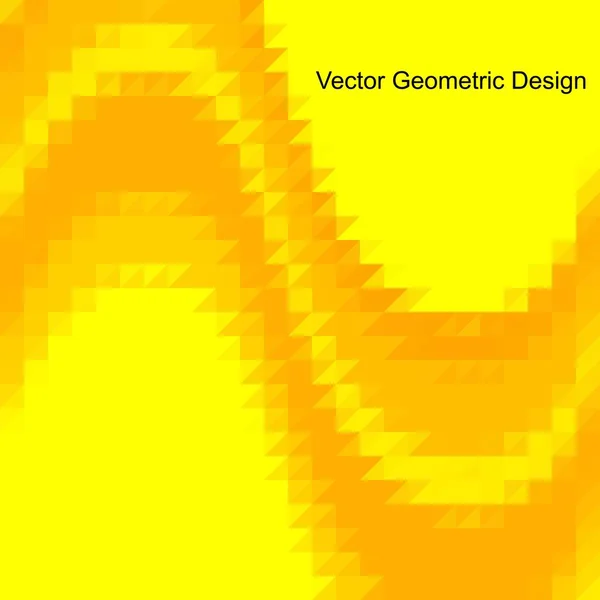 Ilustração Vetorial Abstrata Amarela Desenho Geométrico Fundo Triângulo — Vetor de Stock