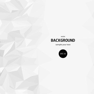 Gri üçgenlerden oluşan gri soyut vektör arkaplanı.