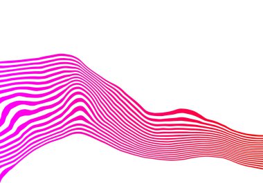 Magenta 'dan Kırmızı' ya Gradyan Dalga Çizgileri ile Enerji Soyut Arkaplanı Bir Hız ve Hareket Duygusu Oluşturur.