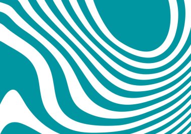 Beyaz ve gök mavisi dalgalı dinamik soyutlama bir ışık ve saflık hissi yaratıyor..