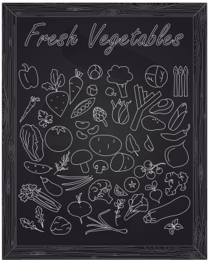 taze olgun sebze kümesi