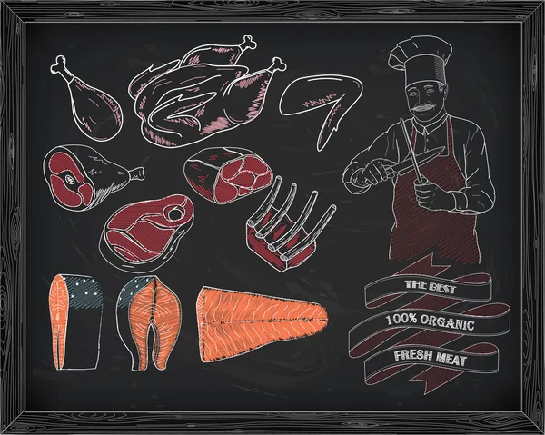 güzel sığır eti, domuz eti, kuzu eti 