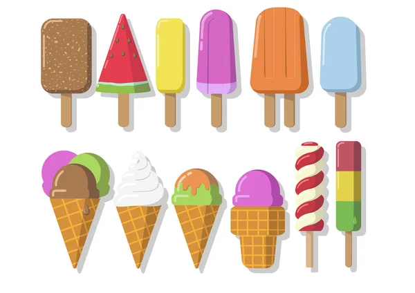 Set dondurma yumuşak hizmet Kepçe, gözleme Kupası, lezzetli dondurma koni — Stok fotoğraf