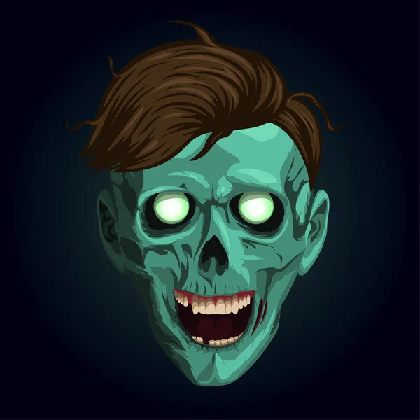 Halloween zombi, zombi, beast szörny, csontváz, freak, koponya, — Stock Vector