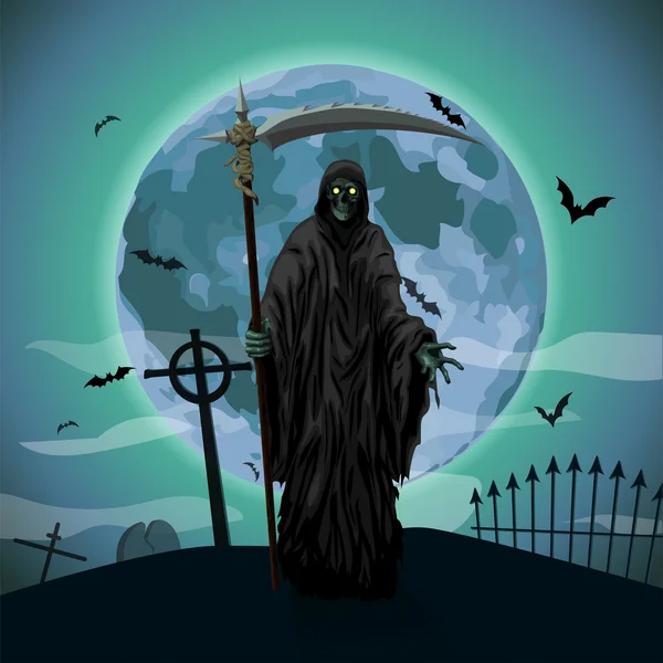 Cadılar Bayramı gecesi: tam korkunç ay mezarlığı mezar ölüm iskelet 