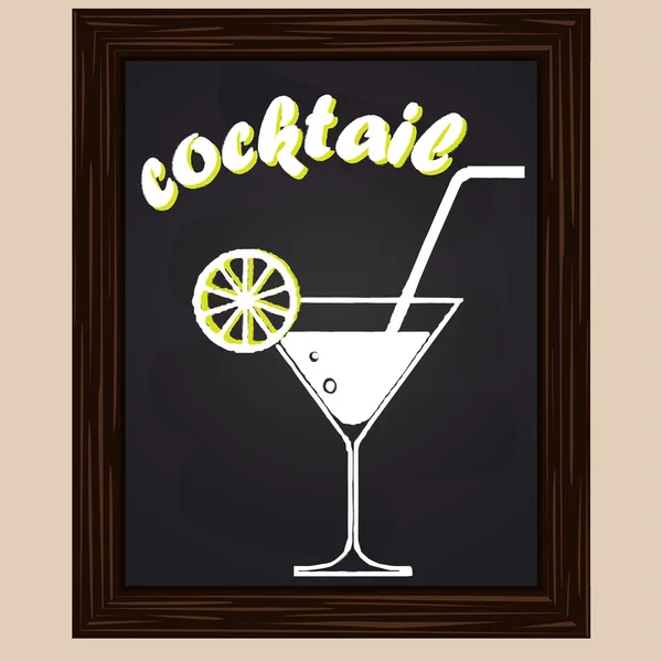 Frischer Cocktail mit Zitrone — Stockvektor