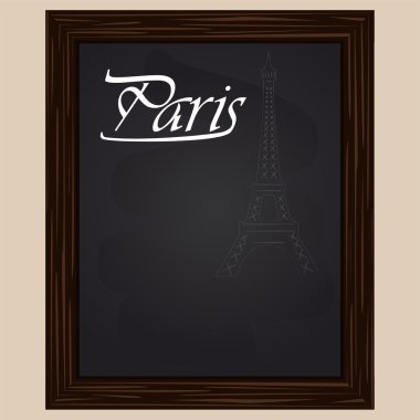 eifel Kulesi tebeşir ile çizim 