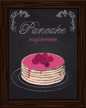 Krep ile Ahududu bir plaka üzerinde