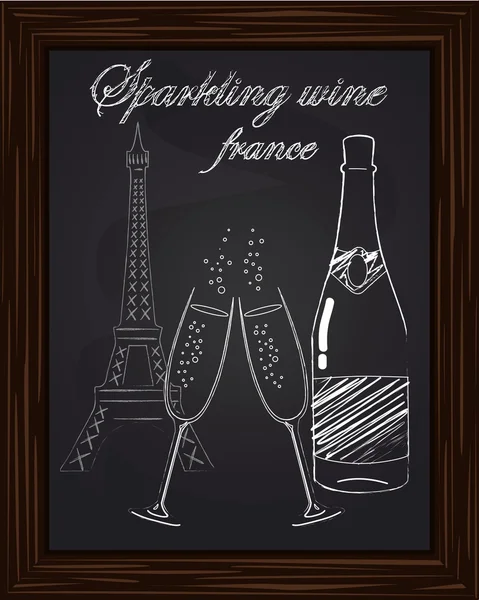 güzel iki bardak ve bir şişe şampanya adam