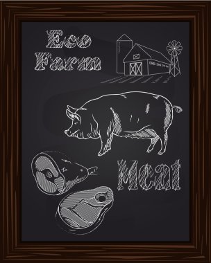 bir domuz ve et ile eko dönem