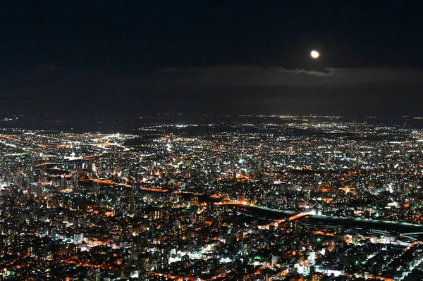night moon view night Sapporo Hokkaido