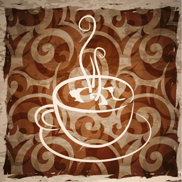 Горячая чашка кофе . — стоковый вектор