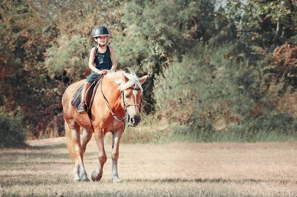 Niño en el caballo . — Foto de Stock