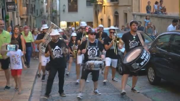 Tarraa Spanya Ağustos 2019 Tarragona Spanya Avrupa Kutlama — Stok video