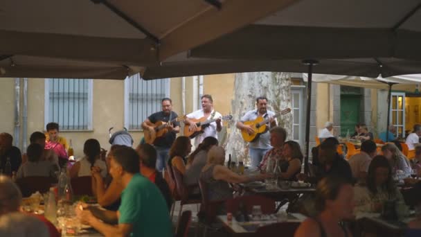 Frankreich Septembre 2019 Einheimische Und Touristen Restaurant Frankreich Europa — Stockvideo