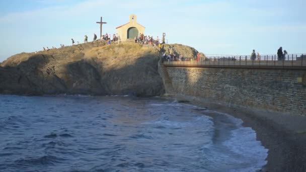 Collioure França Agosto 2019 Porto Collioure França Europa — Vídeo de Stock