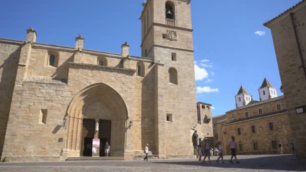 Caceres Espagne Juillet 2019 Vue Générale Cathédrale Santa Maria Caceres — Video