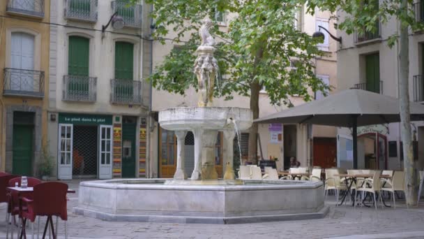 Ceret França Agosto Fonte Rua Ceret França Europa — Vídeo de Stock