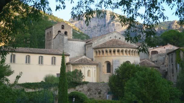 Monastère Saint Guilhem Dsert Languedoc Roussillon France Europe — Video