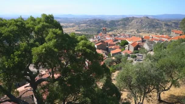 Aerial View Village Monsanto Portugália Európa — Stock videók