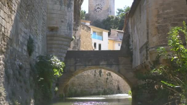 Παλιά Πύλη Στην Pernes Les Fontaines Προβηγκία Γαλλία Ευρώπη — Αρχείο Βίντεο