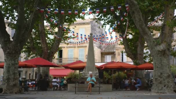 Saint Remy Provence Francia Septiembre 2019 Vista General Plaza Principal — Vídeos de Stock