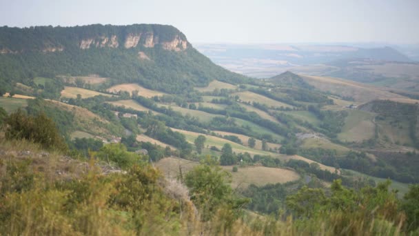 Vue Aérienne Village Roquefort Sur Soulzon Dans Paysage France Europe — Video