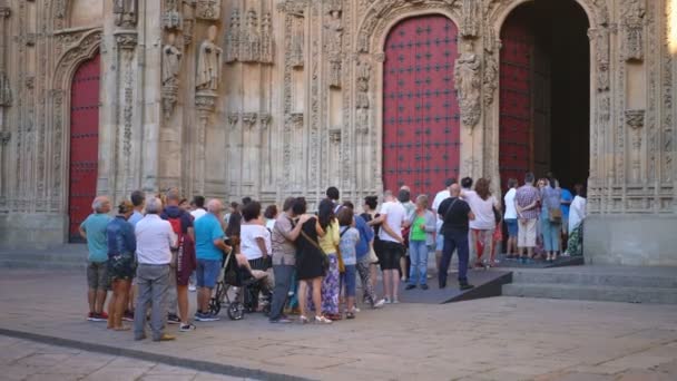 Albi Francia Agosto 2019 Persone Vicino Alla Chiesa — Video Stock