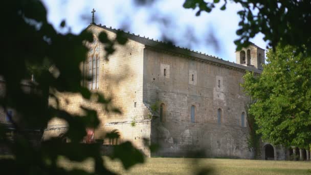 Exterior Abbaye Sylvanes France Europe — Stock Video