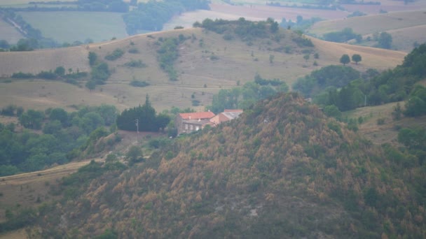 Vista Aérea Del Pueblo Roquefort Sur Soulzon Paisaje Francia Europa — Vídeos de Stock