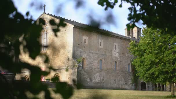 Extérieur Abbaye Sylvanes France Europe — Video
