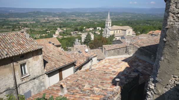 Vista Geral Lourmarin Provence França Europa — Vídeo de Stock