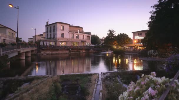 Isle Sur Sorgue Francia Settembre 2019 Fiume Sull Isola Della — Video Stock