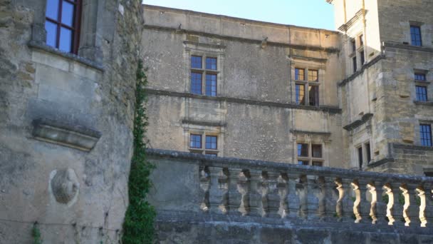 Lourmarin Frankreich Septembre 2019 Außenansicht Der Burg Lourmarin Provence Frankreich — Stockvideo