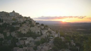 Bonnieux, Provence, Fransa ve Avrupa 'nın genel manzarası