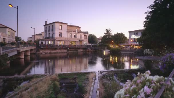 Isle Sur Sorgue Francia Settembre 2019 Fiume Sull Isola Della — Video Stock