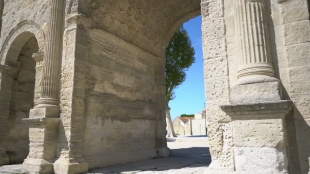 Vista General Del Arco Triunfal Naranja Naranja Francia Europa — Vídeo de stock