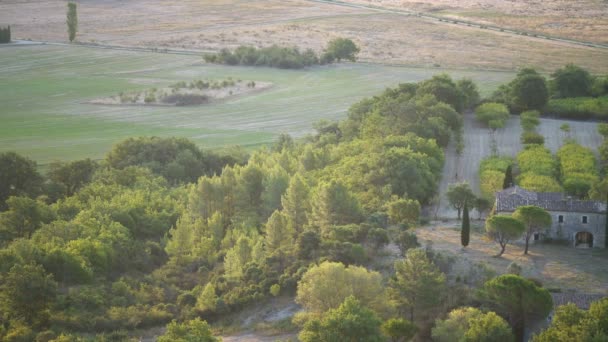 Algemeen Zicht Het Dorp Gigondas Met Wijngaard Provence Frankrijk Europa — Stockvideo