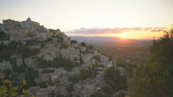 Vista General Del Pueblo Bonnieux Provenza Francia Europa — Vídeos de Stock