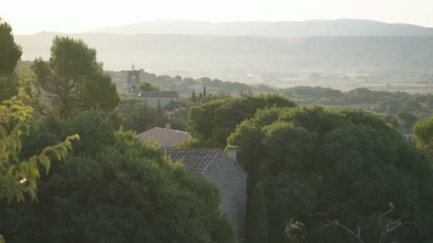 Flygfoto Över Byn Goult Provence Frankrike Europa — Stockvideo