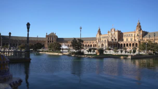 Sevilla Espanha Agosto 2019 Vista Geral Sobre Plaza Espaa Sevilha — Vídeo de Stock