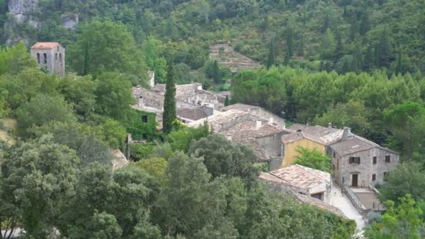 Monastère Saint Guilhem Dsert Languedoc Roussillon France Europe — Video