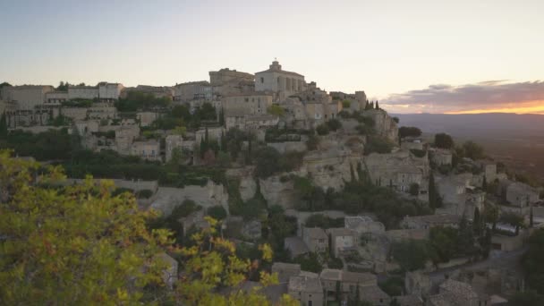 Általános Kép Falu Bonnieux Provence Franciaország Európa — Stock videók