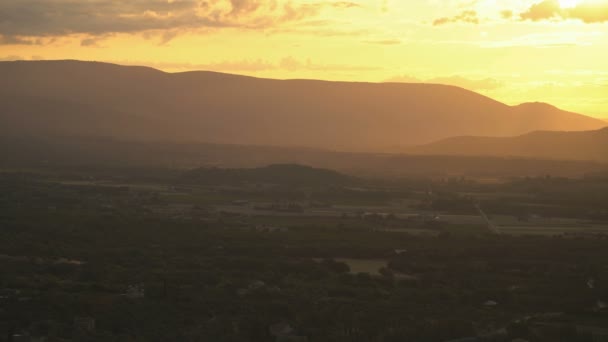 Rural Landscape Sunrise Village Gordes Provence France Europe Stock Footage